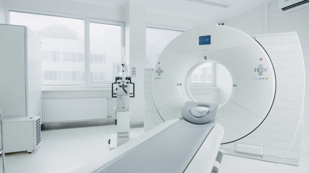 Modern CT scanner used for advanced diagnostic imaging